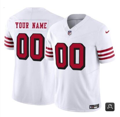 Men & Women & Youth San Francisco 49ers Customized White 2023 F.U.S.E. Vapor Untouchable Alternate Limited Football Stitched Jersey->->Custom Jersey